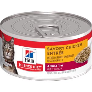 Science Diet Adult Canned Cat Food, Savory Chicken Entrée