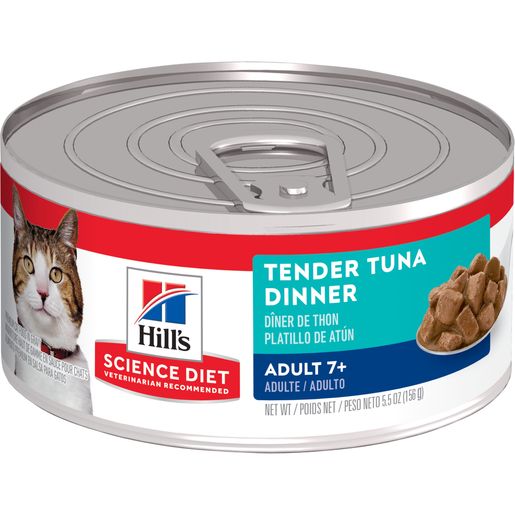Science Diet Senior 7+ Canned Cat Food, Tender Tuna Dinner