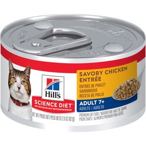 Science Diet Senior 7+ Canned Cat Food, Savory Chicken Entrée