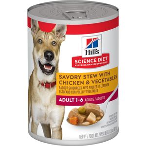 Science Diet Adult Canned Dog Food, Savory Stew with Chicken & Vegetables
