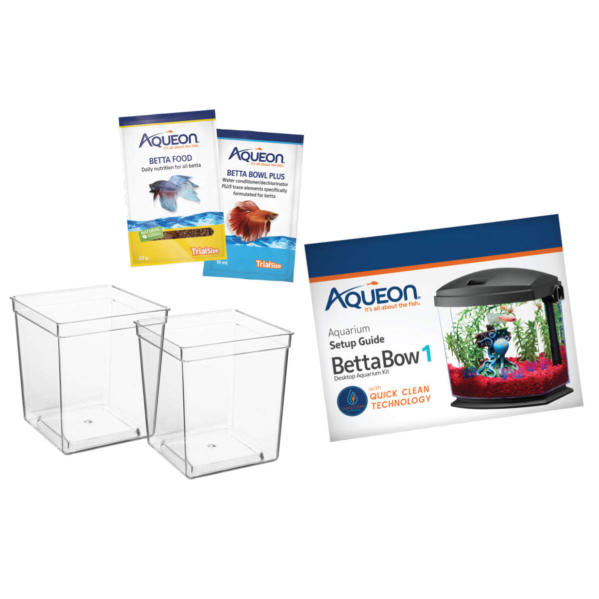 Aqueon BettaBow 1 Aquarium Kit with Quick Clean Technology