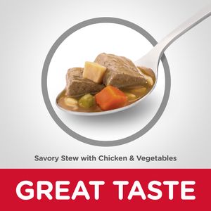 Science Diet Senior 7+ Canned Dog Food, Savory Stew with Chicken & Vegetables