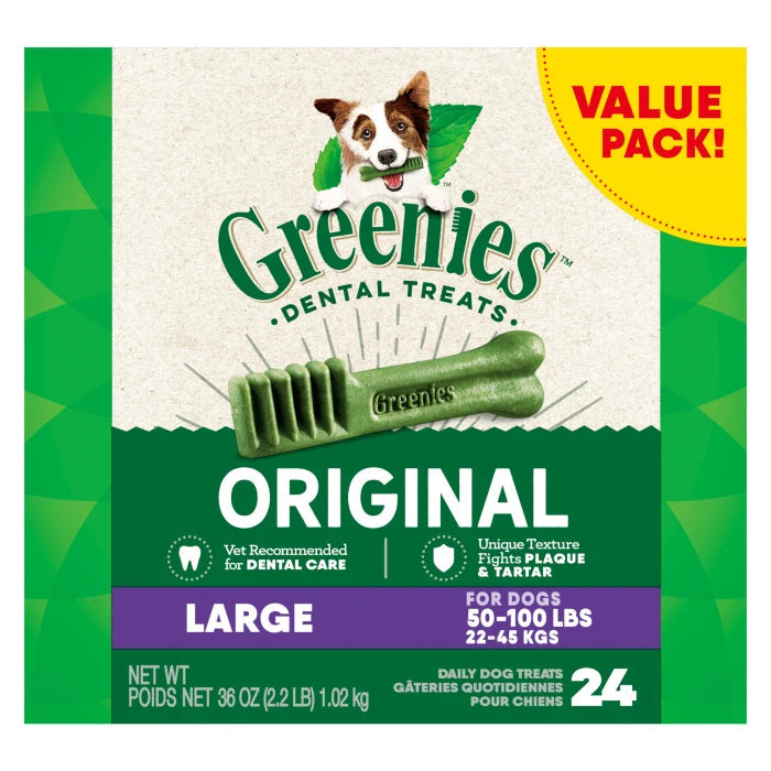 GREENIES Original Large Dental Treats, 24 Count