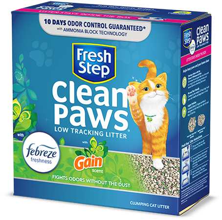 Fresh Step Clean Paws Gain Original Scented Litter with the power of Febreze