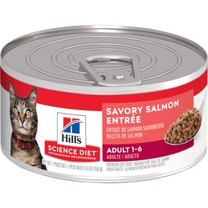 Science Diet Adult Canned Cat Food, Savory Salmon Entree