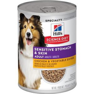 Hill's Science Diet Adult Sensitive Stomach & Skin Canned Dog Food, Chicken & Vegetable Entree
