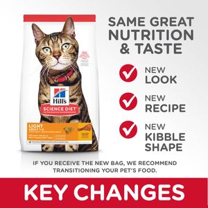 Science Diet Adult Light Dry Cat Food, Chicken Recipe