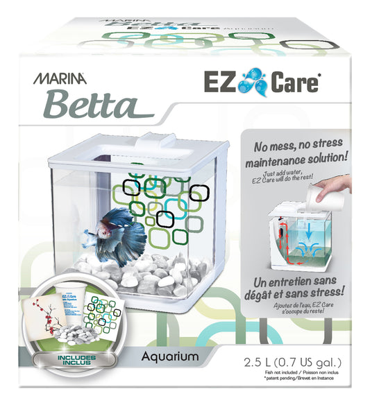 Marina Betta EZ Care Aquarium | White