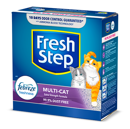 Fresh Step Multi-Cat Scented Litter with the power of Febreze