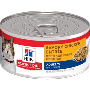 Science Diet Senior 7+ Canned Cat Food, Savory Chicken Entrée