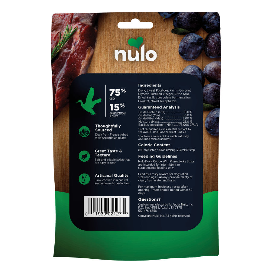 Nulo FreeStyle Jerky Strips Duck With Plums Recipe