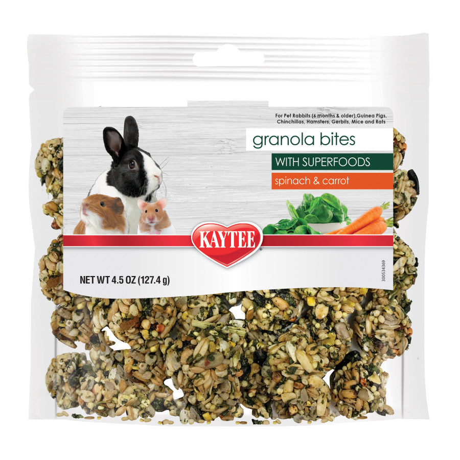 Kaytee Granola Bites with Superfoods Spinach and Carrot
