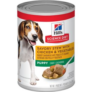 Science Diet Puppy Canned Dog Food, Savory Stew with Chicken & Vegetables