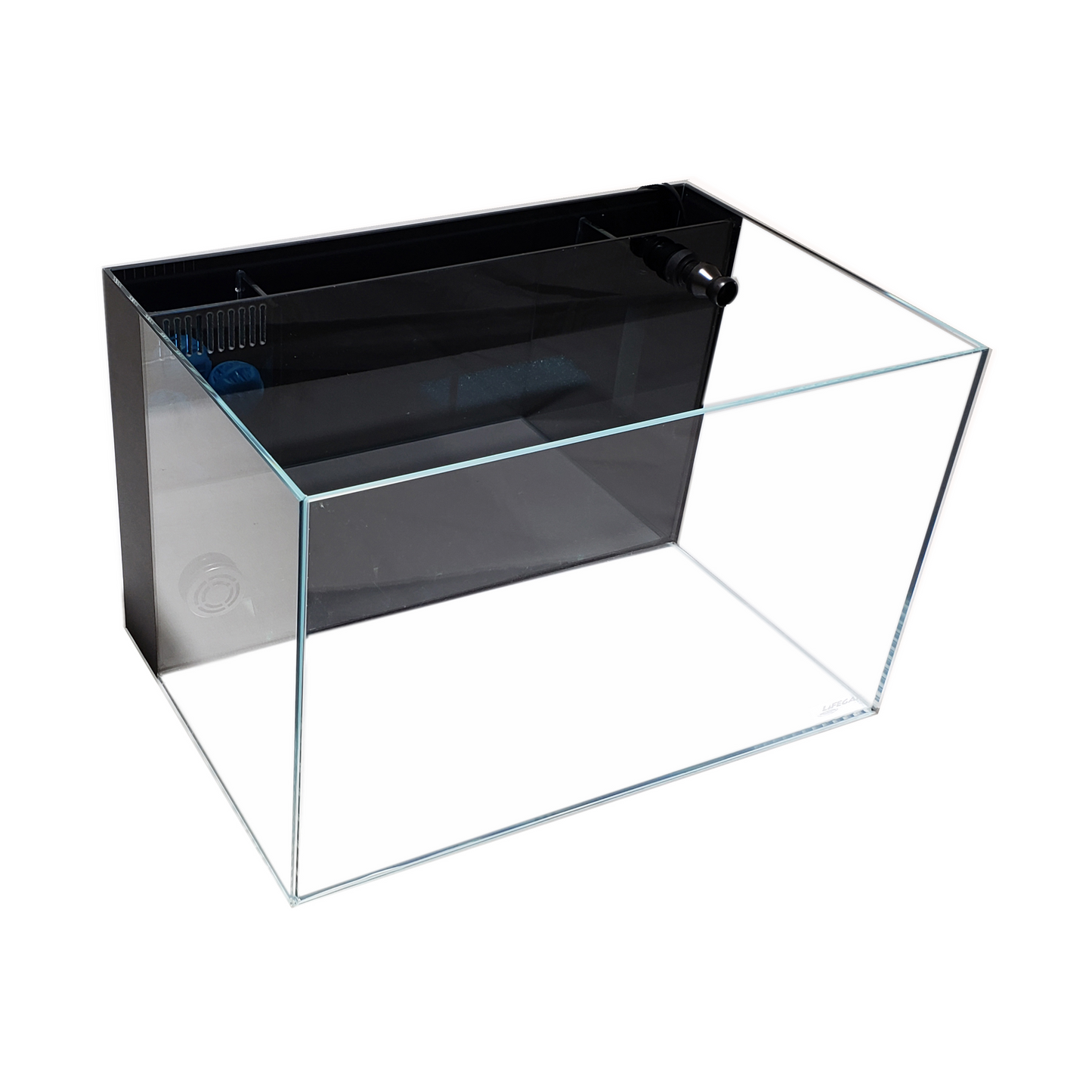 CRYSTAL 45 Degree Low Iron Ultra Clear Aquarium with Built in Back Filter (24 gallons, 23.62" x 15.75" x 14.96")