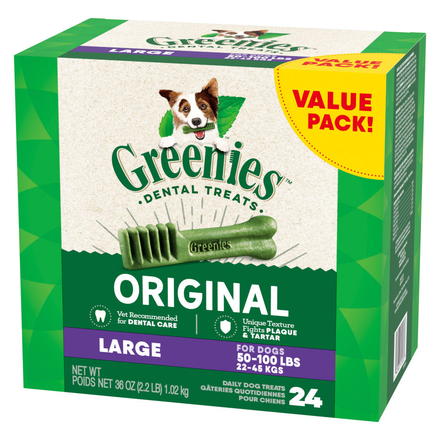 GREENIES Original Large Dental Treats, 24 Count