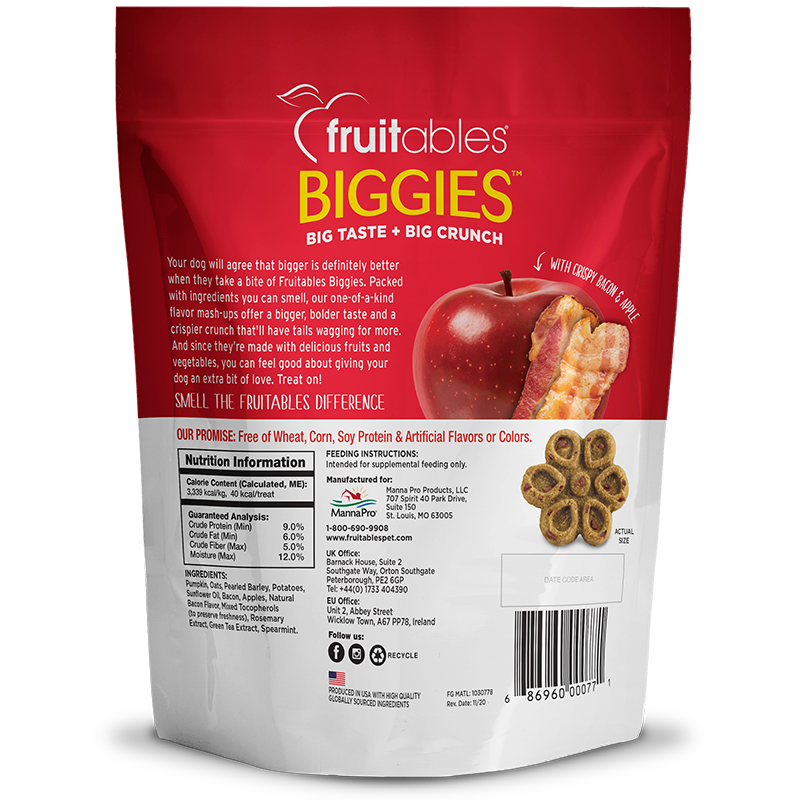 Fruitables Biggies Biscuits Crispy Bacon & Apple 16 oz