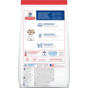 Science Diet Senior 7+ Small Bites Dry Dog Food, Chicken Meal, Barley & Brown Rice Recipe