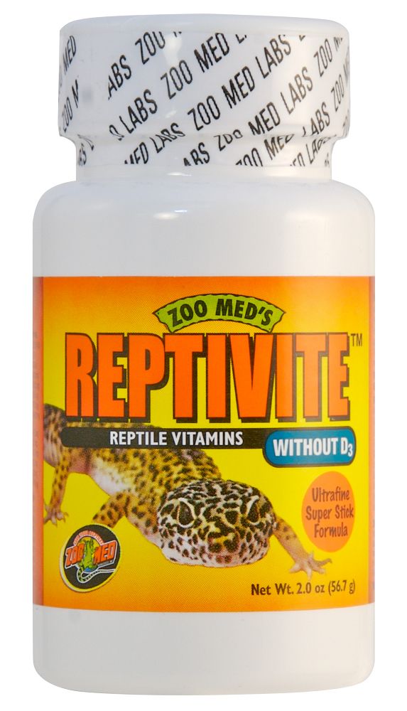 2 oz Zoo Med's ReptiVite Reptile Vitamins without D3. Ultrafine Super Stick Formula.