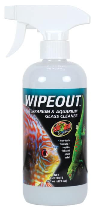 Zoo Med Wipeout Terrarium & Aquarium Glass Cleaner. Non-toxic formula - reptile, fish, and plant safe. 
