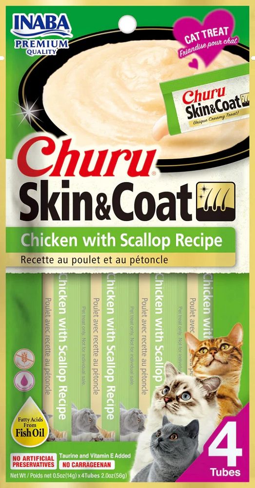 Churu Skin & Coat Chicken with Scallop Recipe