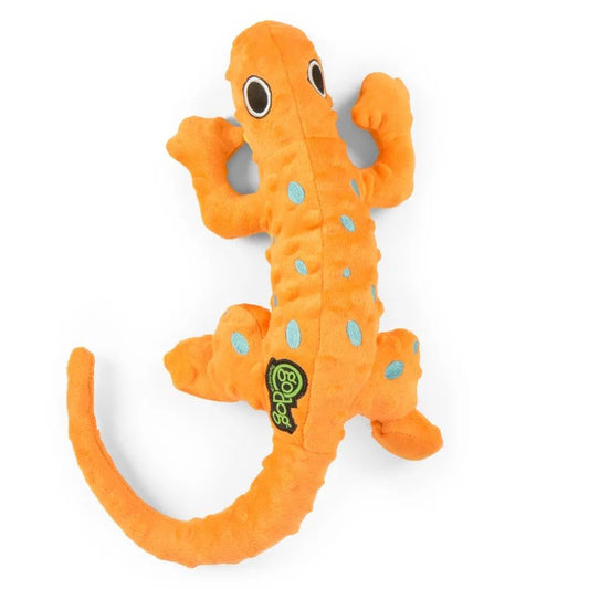 GoDogs Amphibianz Salamander Chew Guard Squeaky Plush Dog Toy, Large