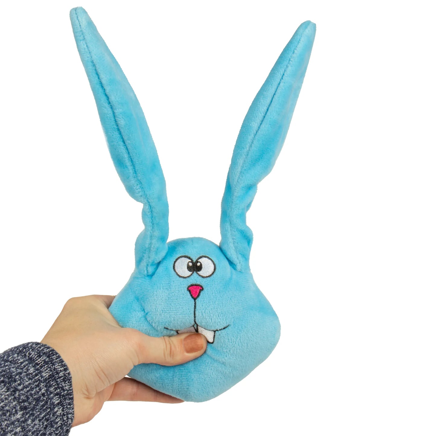 GoDog Action Plush Bunny Chew Guard Technology Animated Squeaker Plush Dog Toy, Large