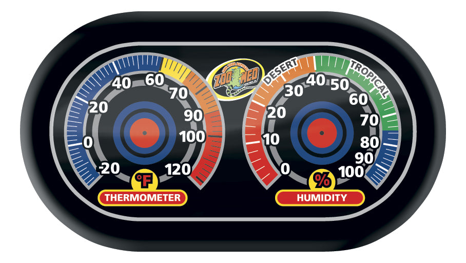 Zoo Med Analog Temperature/Hygrometer Humitity Gauge